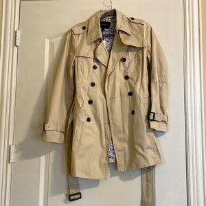 Khaki banana republic trench coat